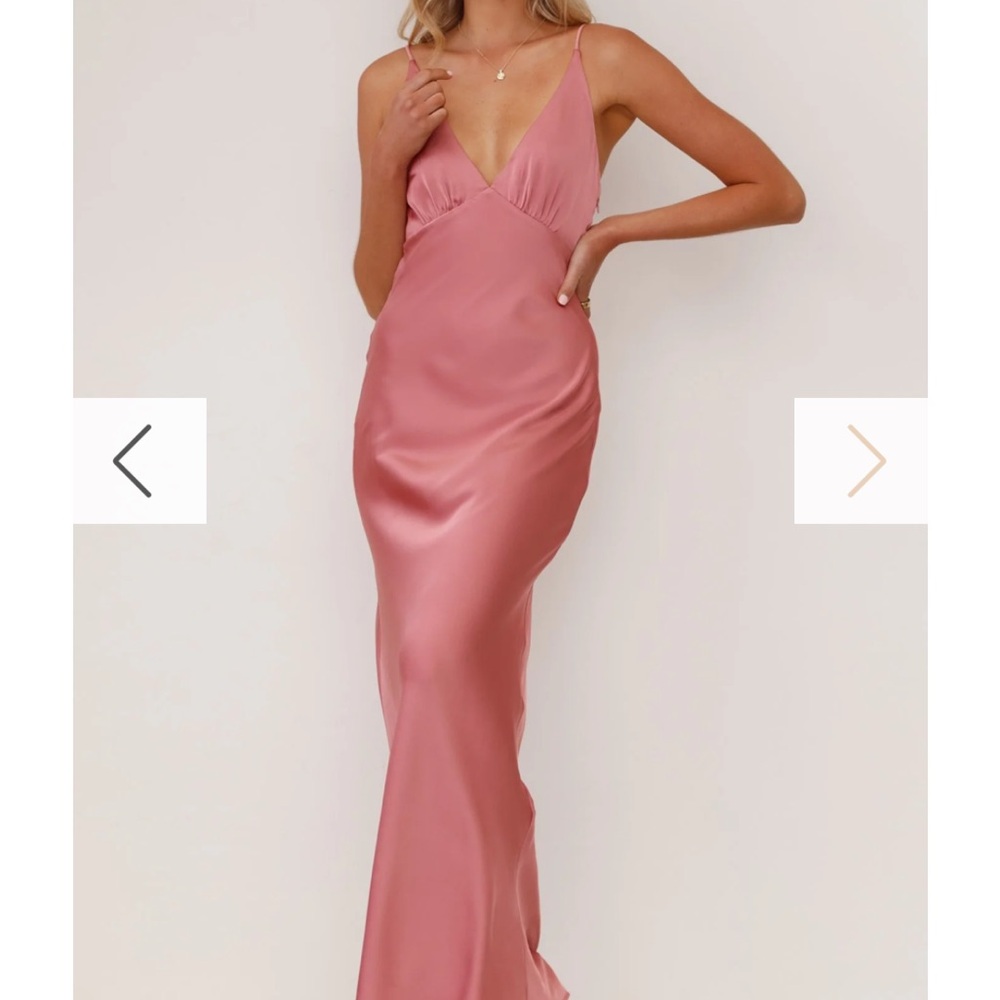 Blush Satin Wedding Gown